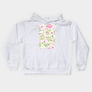 pastel toned flower pattern Kids Hoodie